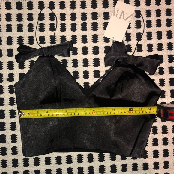 NEW!!! Zara Satin Double Bow Top - Picture 7 of 8
